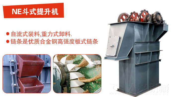 斗式提升機有：板鏈式，皮帶式等多種形式主要依靠料斗完成物料的提升目的。